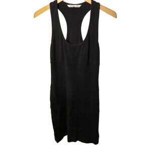 Diane Von Furstenburg Black Racerback Fitted Mini Dress Sz 10